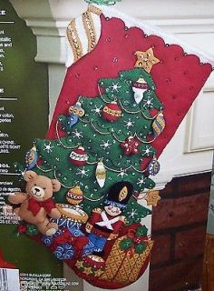 Bucilla NEW GIFTS UNDER THE TREE Felt Christmas Stocking Kit 
