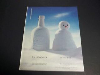 Chivas Regal Blended Scotch Whisky Snow Sculpture 1996 Print Ad