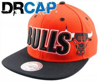 Mitchell and Ness Snapback Cap   NBA Chicago Bulls Wordmark Red 