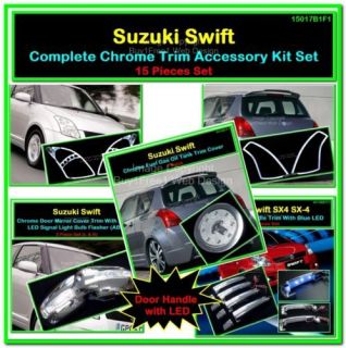 Suzuki Swift Chrome Trim Cover Door LED Mirror Handle Headlight Tail 