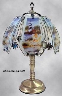 Lighthouse Touch Lamp 7 with Antique Brass Base