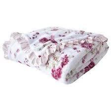 NWOT Simply Shabby Chic Pink Floral Cozy Blanket Full / Queen