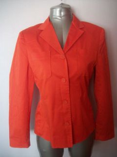 Sz 6 UNIFORM JPR Bright Orange Vibrant Classic Blazer Jacket Office 