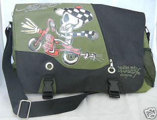 ED HARDY ~ Christian Audigier Canvas Messenger Shoulder Carry Bag 