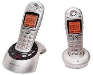   Expandable Wall/Desk 2 Handset Amplified DECT 6.0 Cordless Phone+CID