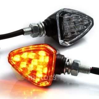 Motorcycle Custom Front Rear Clear Lens LED Turn Signal Indicator 