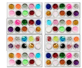 New 100 Colors Acrylic Nail Art Tips Decals Mix Set E30