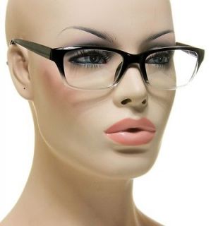   Rectangle Glasses Spring Hinges Black & Translucent Clear Eyeglasses