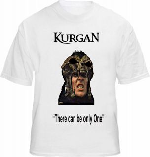 Highlander T shirt Kurgan Only One Quote Kargen Sword