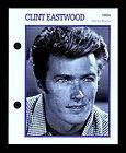 CLINT EASTWOOD KOBAL COLLECTION MOVIE STAR BIOGRAPHY CARD BY ATLAS