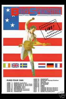 Bruce Springsteen European Tour Poster 1985
