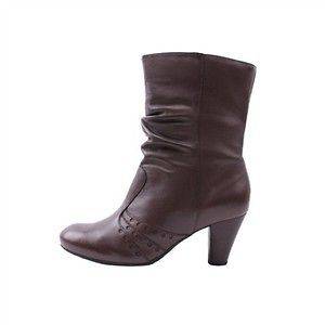 CLARKS LADIES LUCIA AUTO BROWN LEATHER ANKLE BOOTS 4.5&7