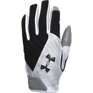   Under Armour Fierce III Football Gloves Black / Steel XL MSRP $44.99