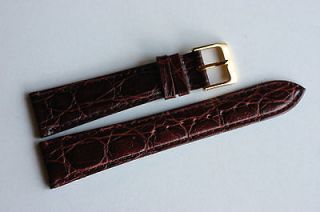   Seiko Leather 20mm Brown Watch Strap / Band W/ Gold Tone Signed Buckle