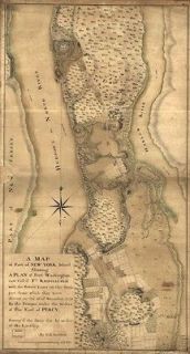   New York, Manhattan A of part of New York Island showing a plan of