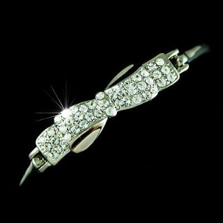   Gold gp lab Diamond Party Fashion Elegant Ribbon Bangle Bracelet