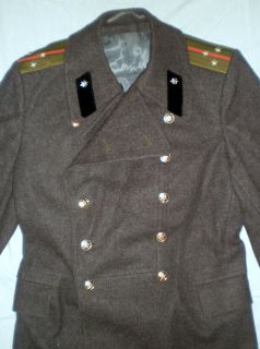   Army Military Officer Uniform Colonel Season Long Coat Overcoat