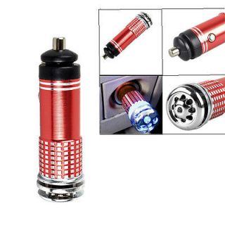   Auto Car Fresh Air Ionic Purifier Oxygen Bar Ozone Ionizer Cleaner Red