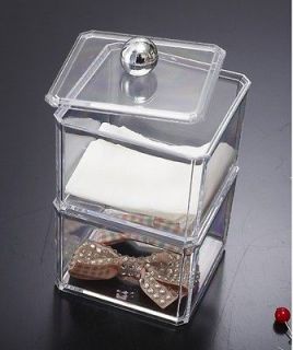 1pcs Layer 2 Clear Acrylic Cosmetic box Crystal receive a case
