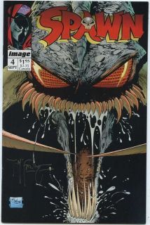 Spawn 4 VF with coupon 1st Violator signed autographed Todd Mcfarlane 