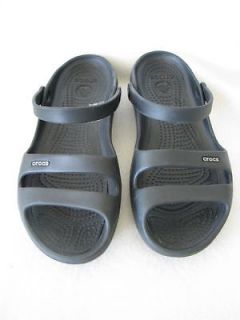 Crocs Womens Cleo II Black Sandal Size 11 M