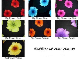   big hibiscus ss capri set many colours XXL, XXXL plus  no iron fabric