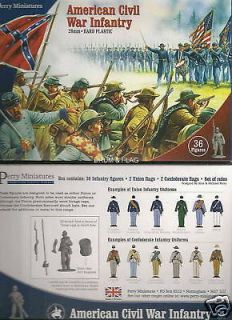 PERRY MINIATURES   AMERICAN CIVIL WAR INFANTRY   28MM   UNION AND/OR 
