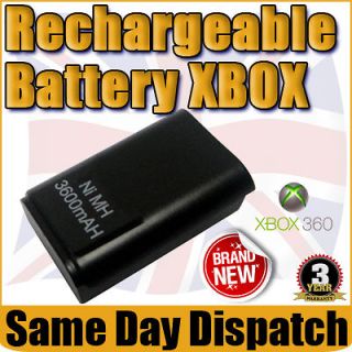   3600 mA Xbox 360 Video Game System Controller Rechargeable Battery