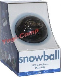 Blue Microphones Snowball Black USB Microphone NEW!