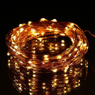 10M/33FT 100 LED Copper Wire Steady On Warm White LED String Fairy 