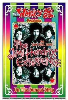   Rock Jimi Hendrix at The Whisky A Go Go in L.A. Concert Poster 1967