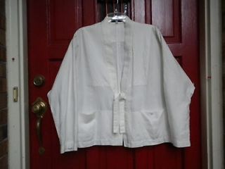 SHIRIN GUILD cotton Paper Kimono Jacket S (M) white artsy