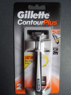 NEW Mens Gillette Contour Plus (ATRA) Razor with 2 Blades   NIP