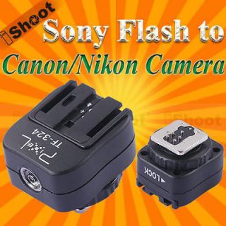 Hot Shoe Adatper for Minolta/Sony Flash to Canon Camera