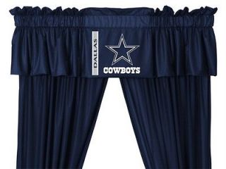 Dallas Cowboys Valance & Drape Set   NFL Window Treatments   Bedroom 