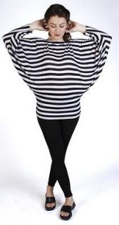 New JAPANESE WEEKEND MATERNITY TRENDY Slouchy Striped DOLMAN BATWING 