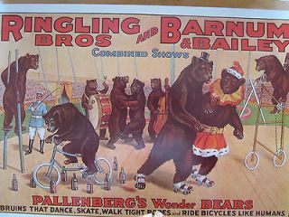 RINGLING BROS. & BARNUM & BAILEY CIRCUS BEAR POSTER