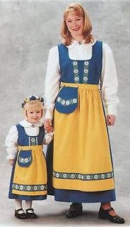Swedish National Costume Dress Ladies Size Large Sweden