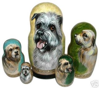 Glen of Imaal Terrier on Nesting Dolls. Dogs.