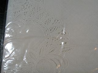 CROCHET LACE VINYL TABLECLOTHS, ASSORTED COLORS, ASSORTED SIZES  NEW