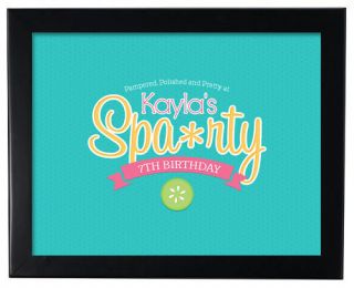 SPA PARTY Birthday Shower Favors Personalized 8x11 inch WALL PRINT