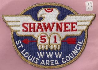 Boy Scout OA Shawnee L51 J4 St Louis Area Council Back Patch