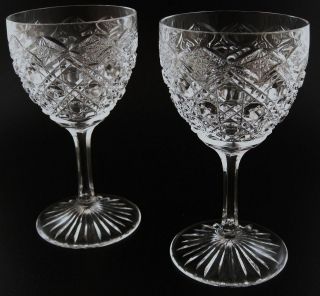 cut glass wine glasses in Cut Glass