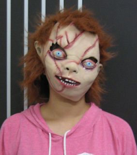 CHUCKY Mask Latex Full HEAD Adult Costume Halloween Funny Scary