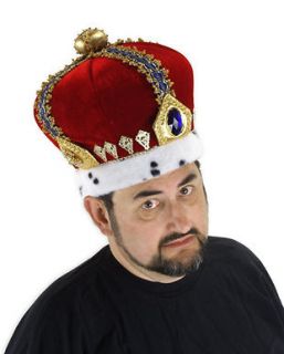 Red Royal King Crown Hat Halloween Costume Accessory