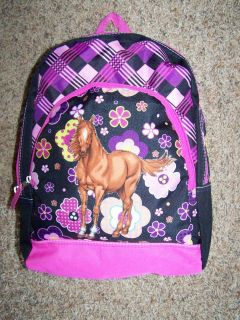 NWT PALOMINO Pink/Purple HORSE Backpack Girls Back 2 School Multi 