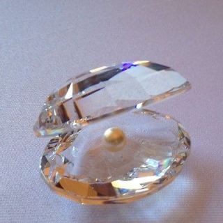 Swarovski Silver Crystal Shell With Pearl Clam Figure