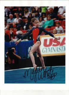 MORGAN WHITE 2000 US OLYMPIC GYMNAST AUTOGRAPHED SIGNED 8 1/2 x 11 