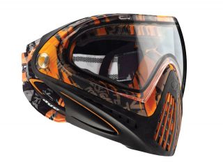 Dye Invision I4 Paintball Goggle Mask Orange Tiger New Thermal