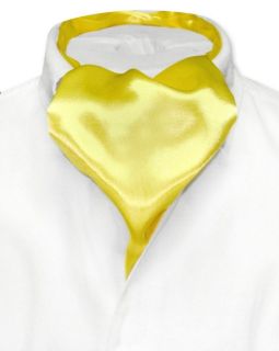 Biagio ASCOT Solid YELLOW Color Cravat Mens Neck Tie